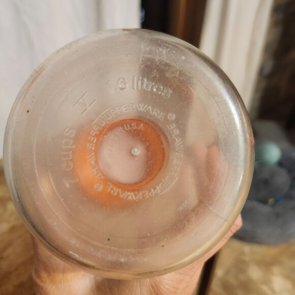 Vintage Tupperware Set of 3 Storage & Juice Containers 2 x 1486 and 262 Orange - Picture 5 of 12